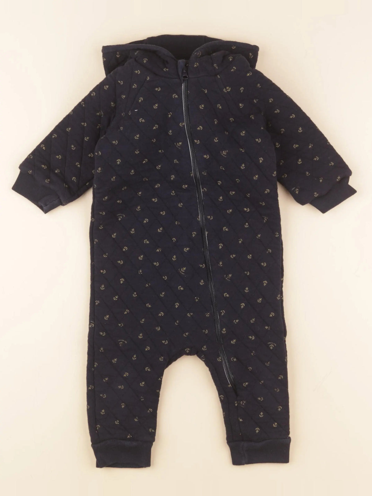Petit Bateau - combinaison bleu - 12 mois