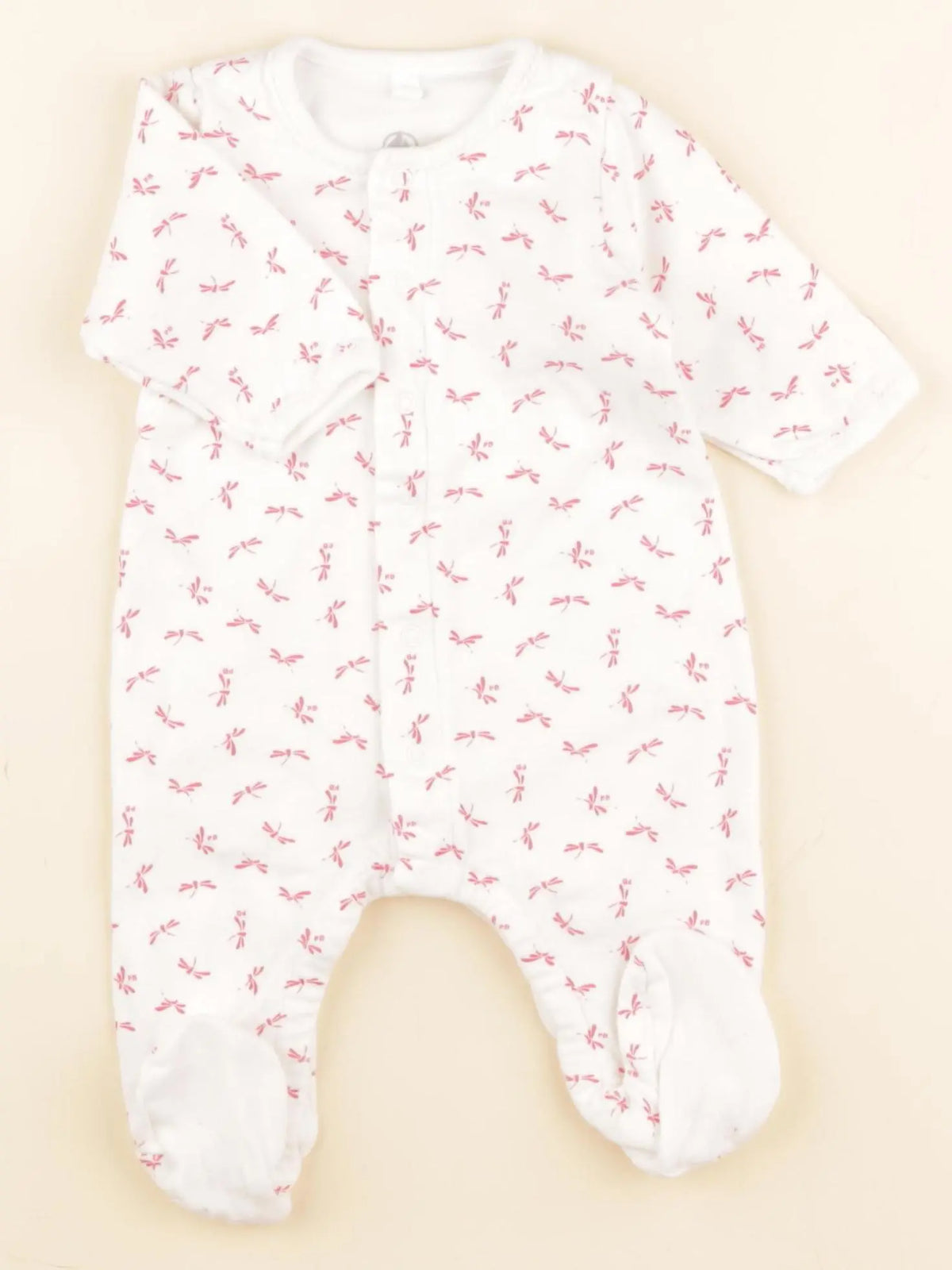 Petit Bateau - pyjama coton blanc - 3 mois