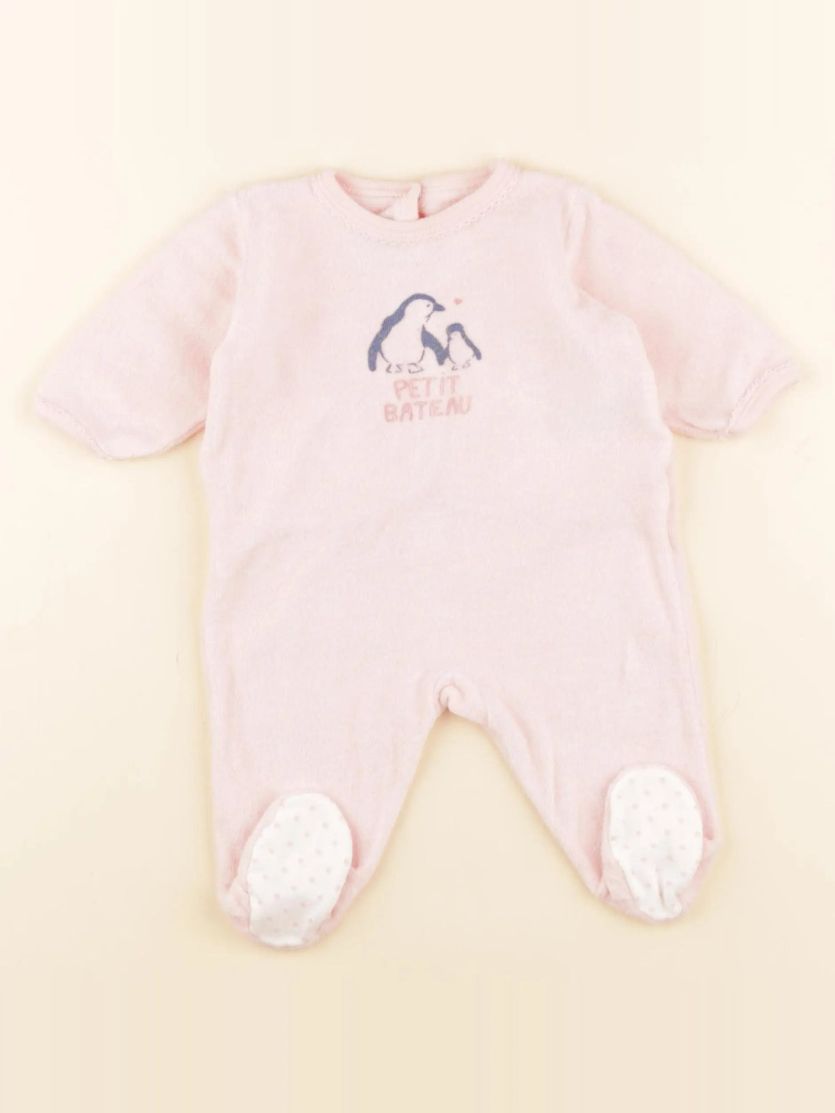 Petit Bateau - pyjama coton rose - 3 mois