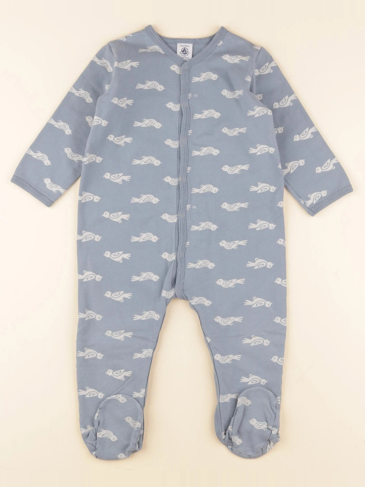 Petit Bateau - pyjama coton bleu - 24 mois