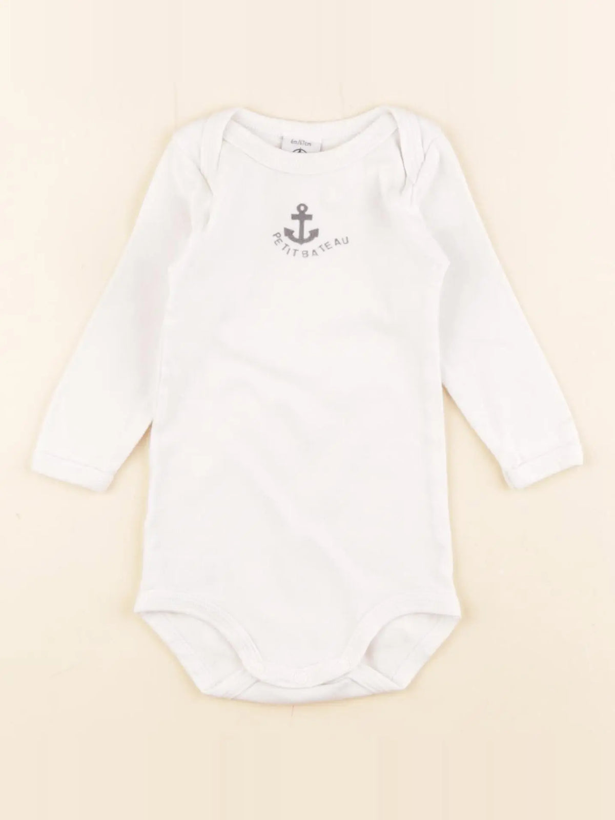 Petit Bateau - body blanc - 6 mois