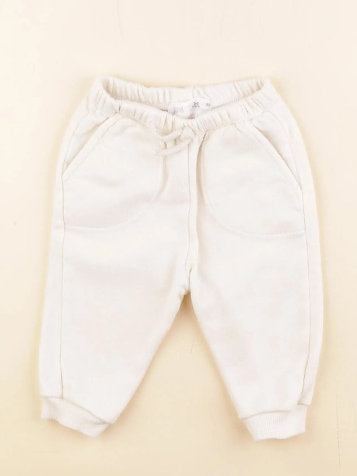 Zara - jogging blanc - 3/6 mois