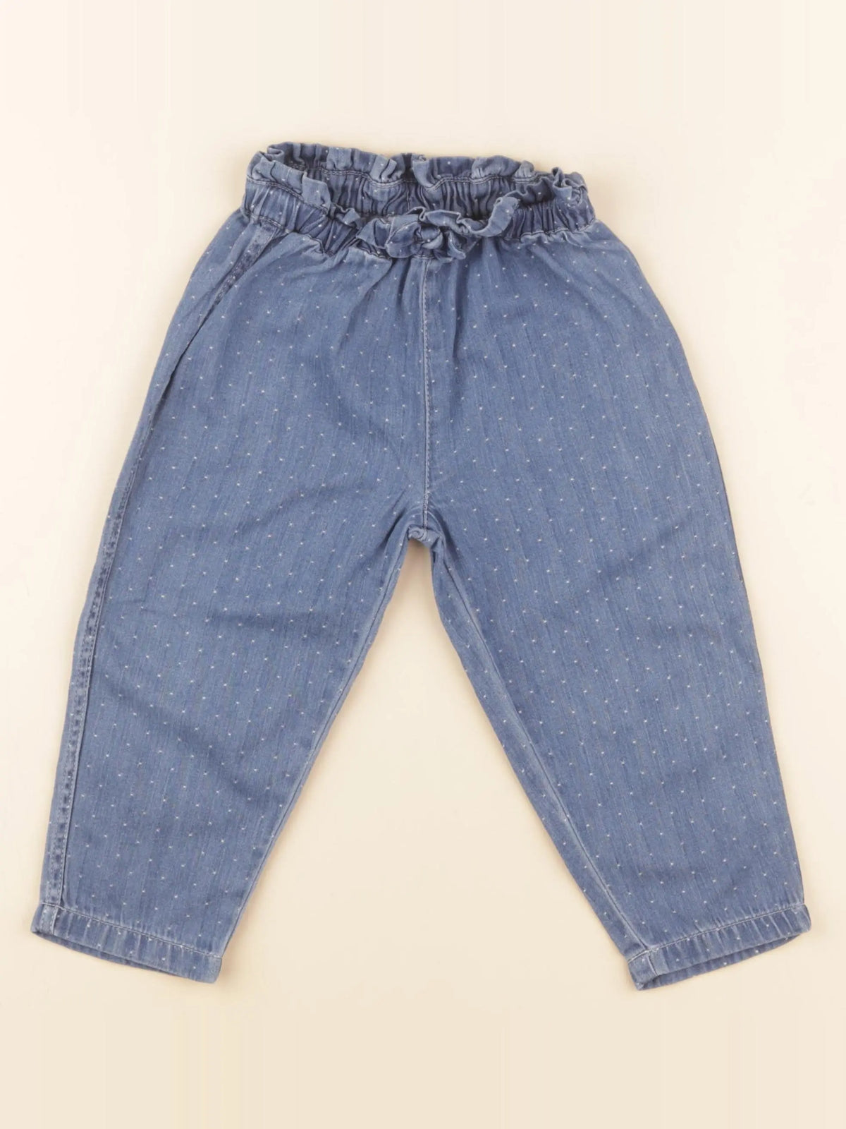 Petit Bateau - pantalon bleu - 24 mois