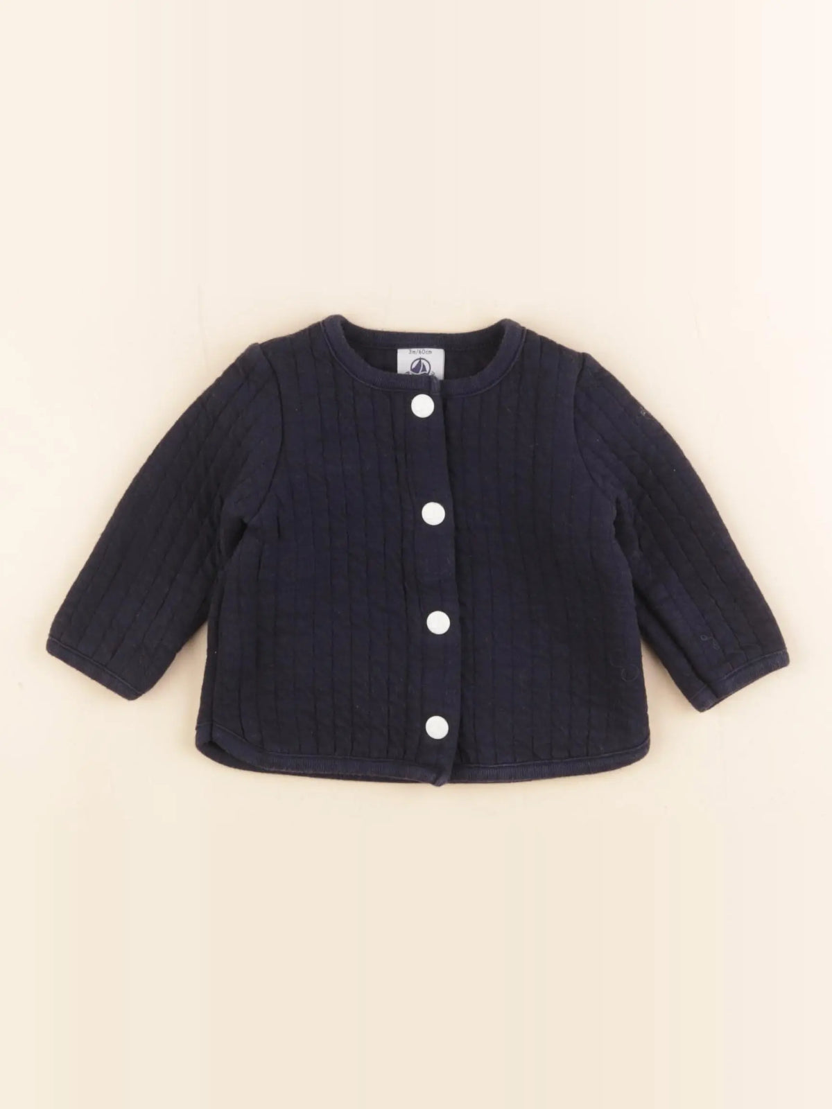 Petit Bateau - sweat bleu - 3 mois