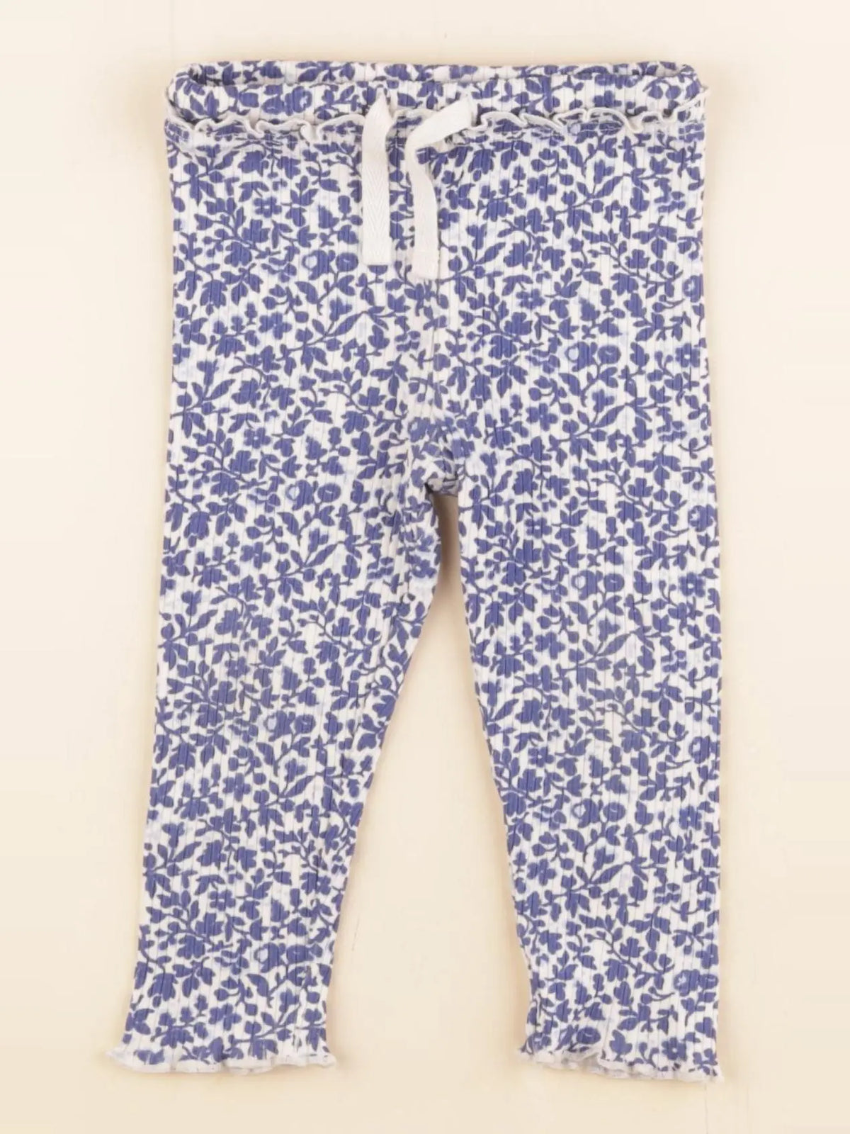 Boutchou - legging blanc, bleu - 12 mois