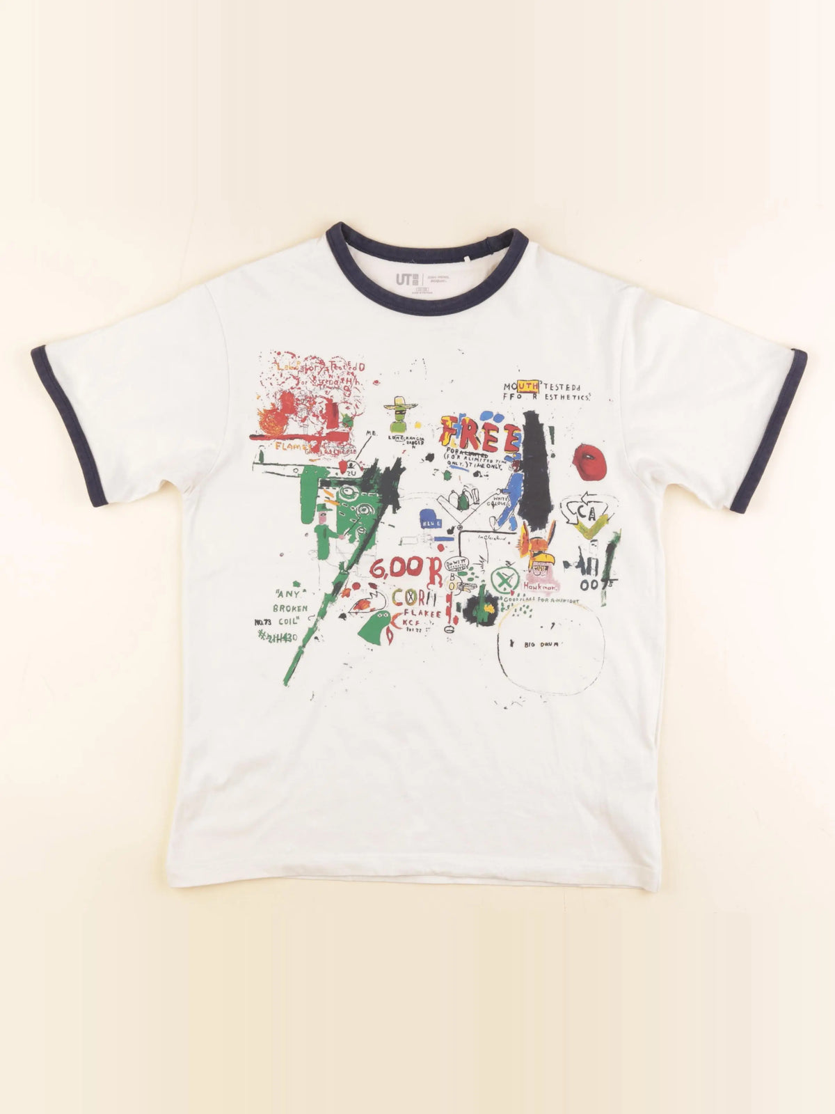 Uniqlo - tee-shirt beige - 11/12 ans