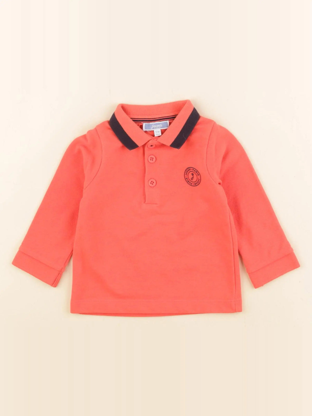 Jacadi - polo orange fluo - 12 mois