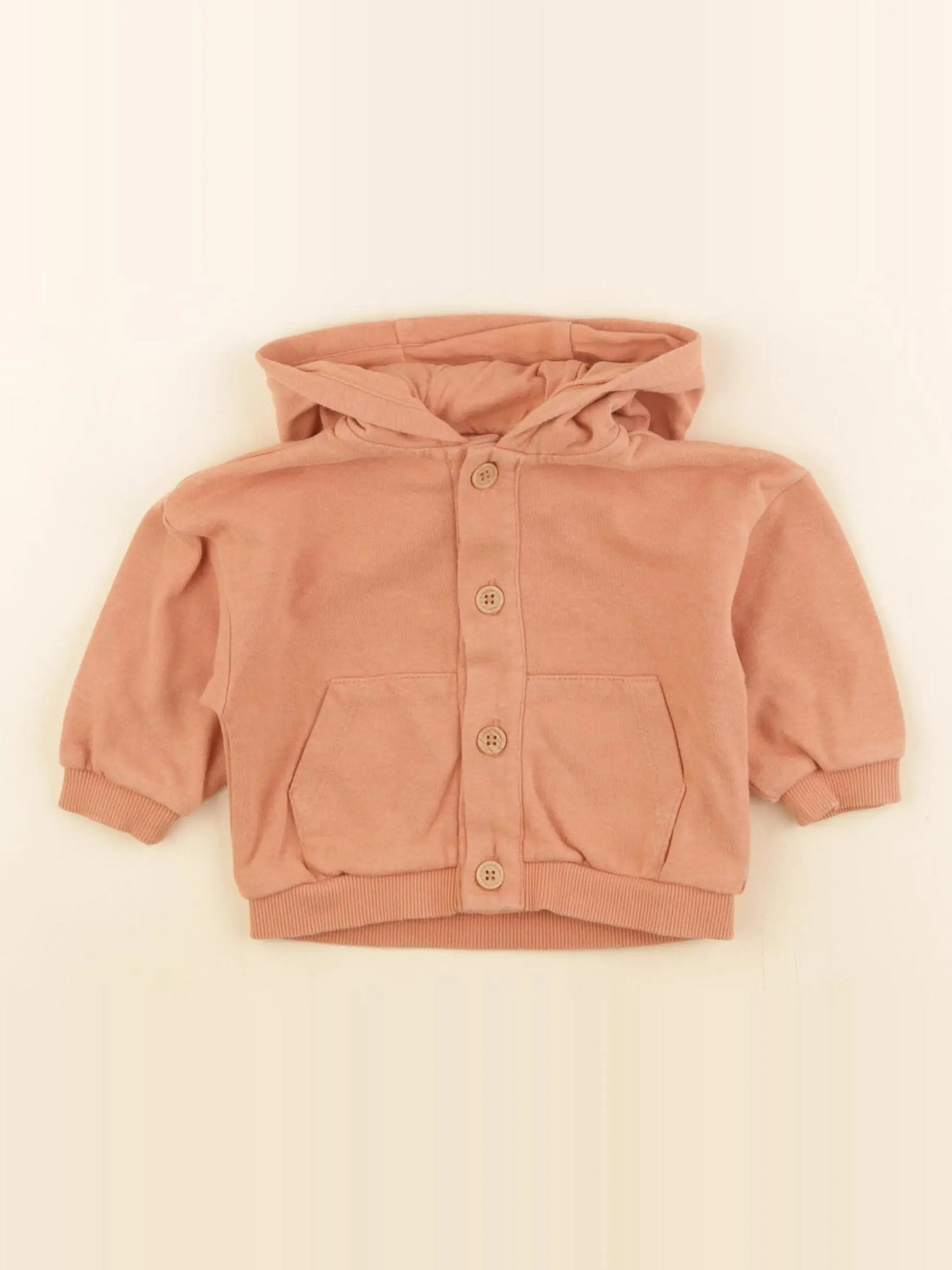 Vertbaudet - gilet orange - 6 mois
