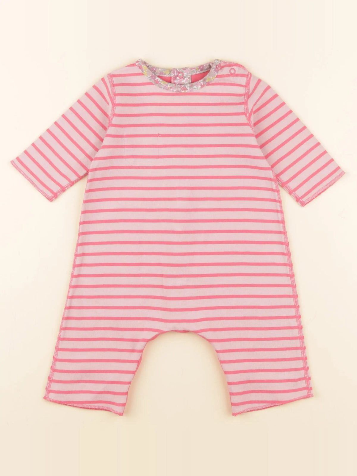 Petit Bateau - combinaison rose - 3 mois
