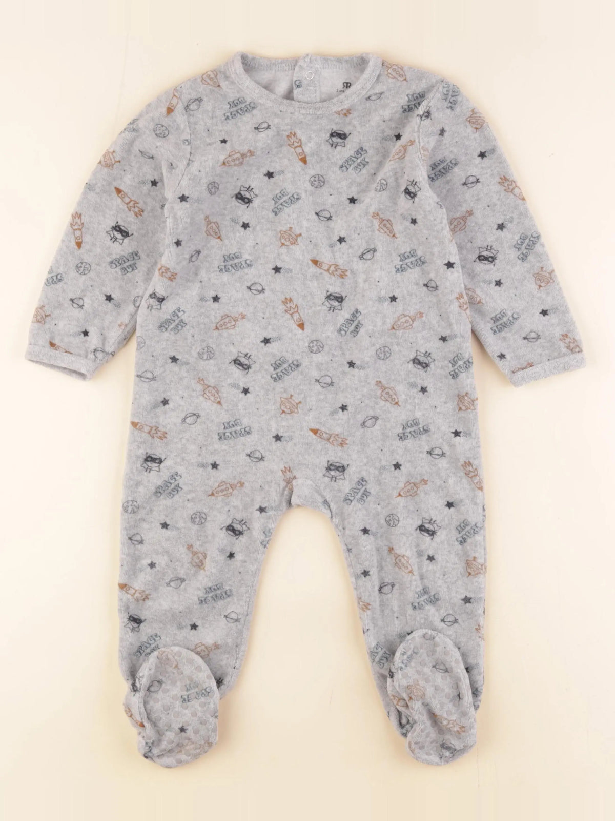 La Redoute - pyjama velours gris - 2 ans