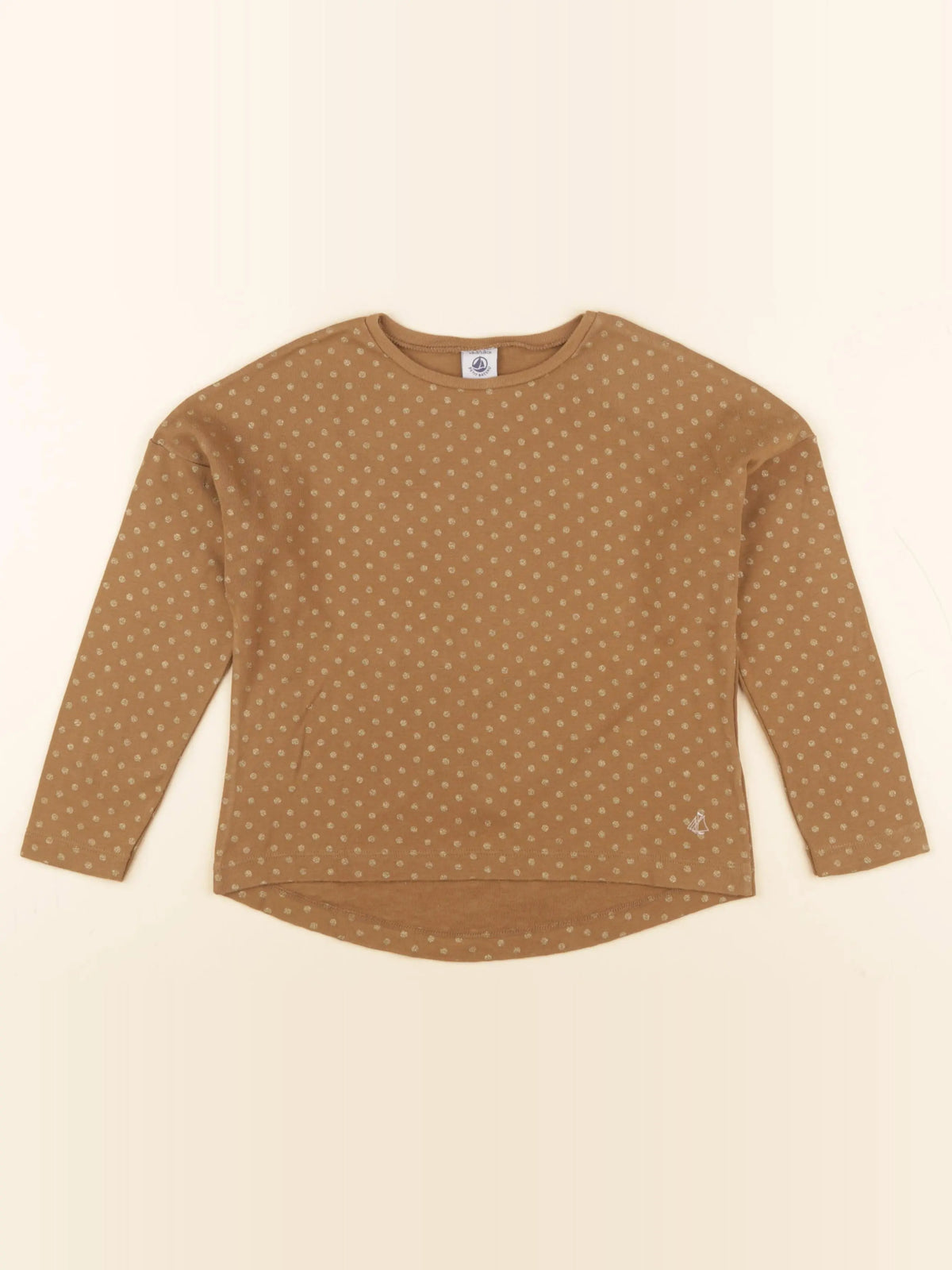 Petit Bateau - tee-shirt marron, or - 6 ans
