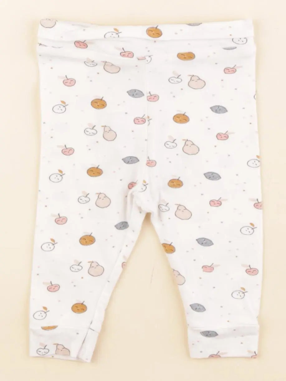 Vertbaudet - legging blanc - 1 mois
