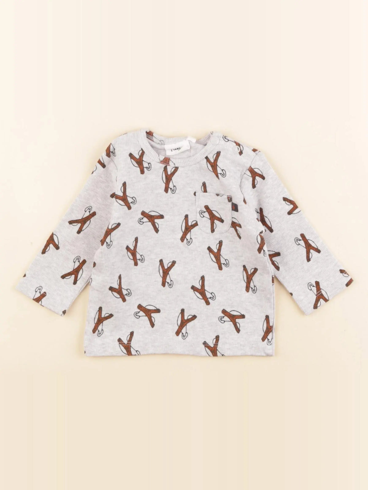 Feetje - tee-shirt gris - 3 mois