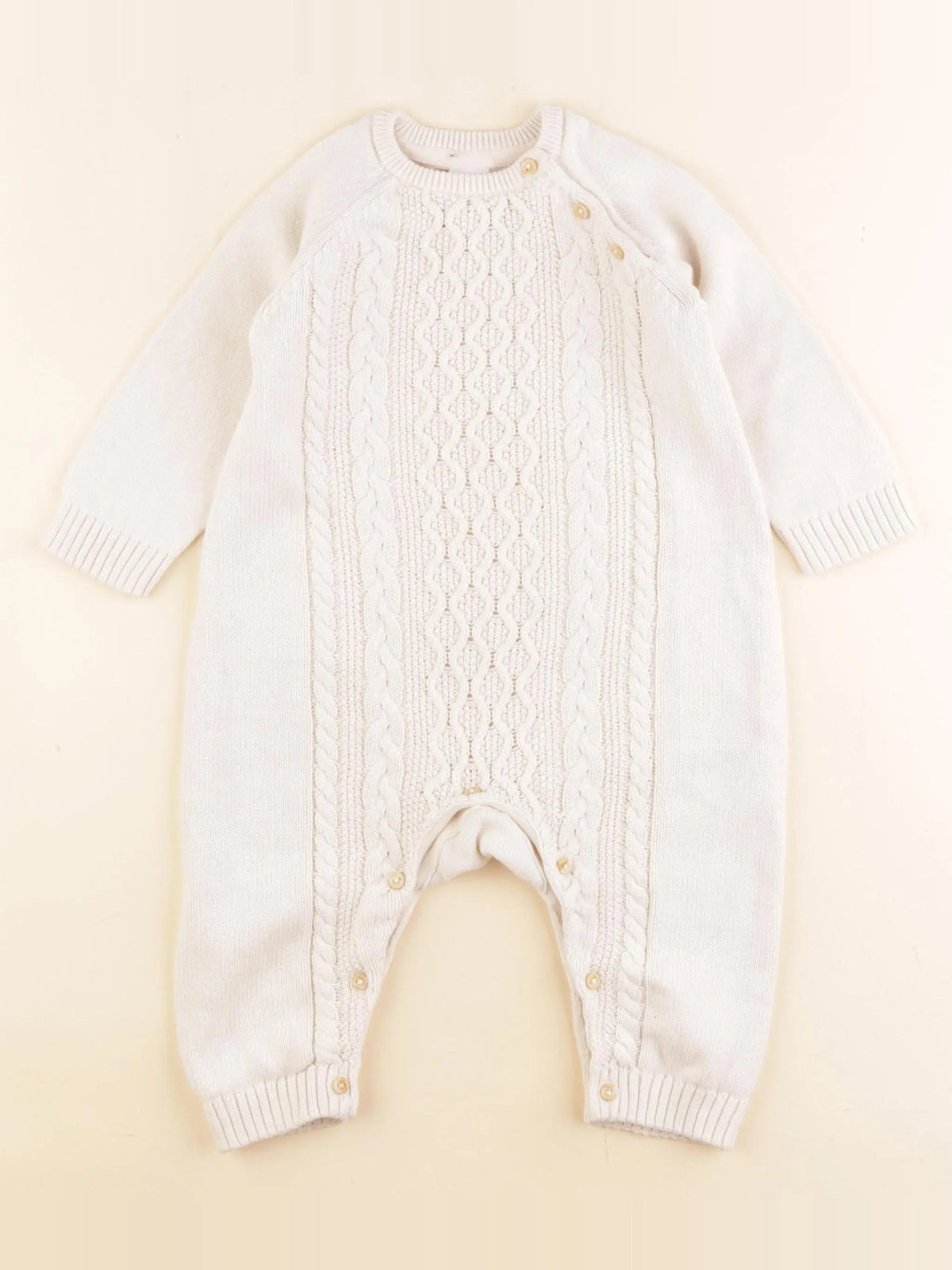 H&M - combinaison beige - 4/6 mois