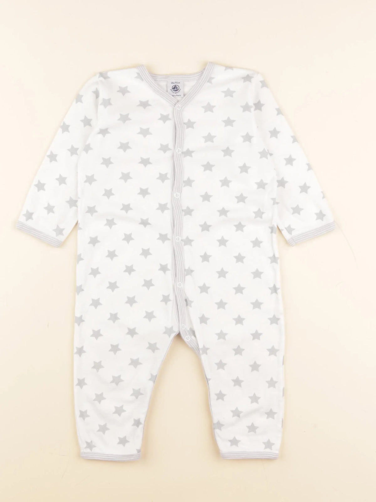 Petit Bateau - pyjama coton blanc - 18 mois