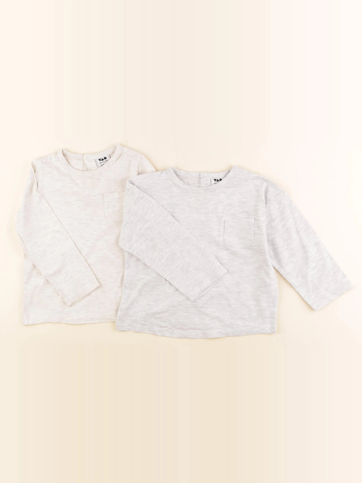 Tape à l'oeil - lot de 2 tee-shirts beige, gris - 24 mois