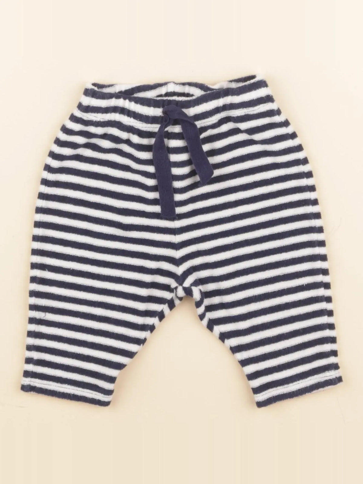 Petit Bateau - sarouel bleu, blanc - 3 mois