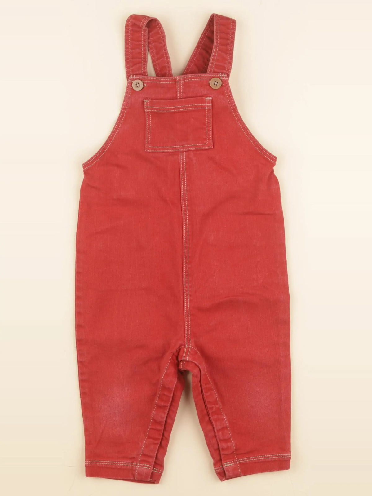 Petit Bateau - salopette rouge - 18 mois
