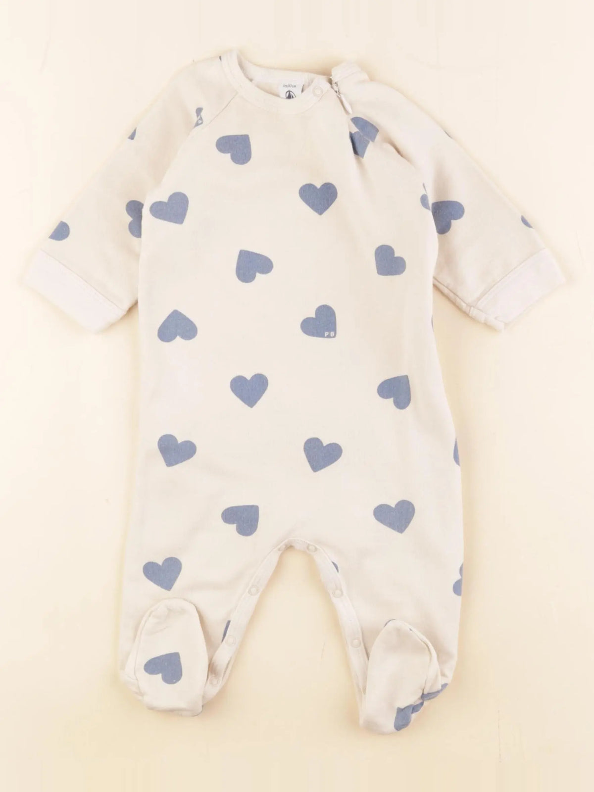 Petit Bateau - pyjama coton beige - 6 mois