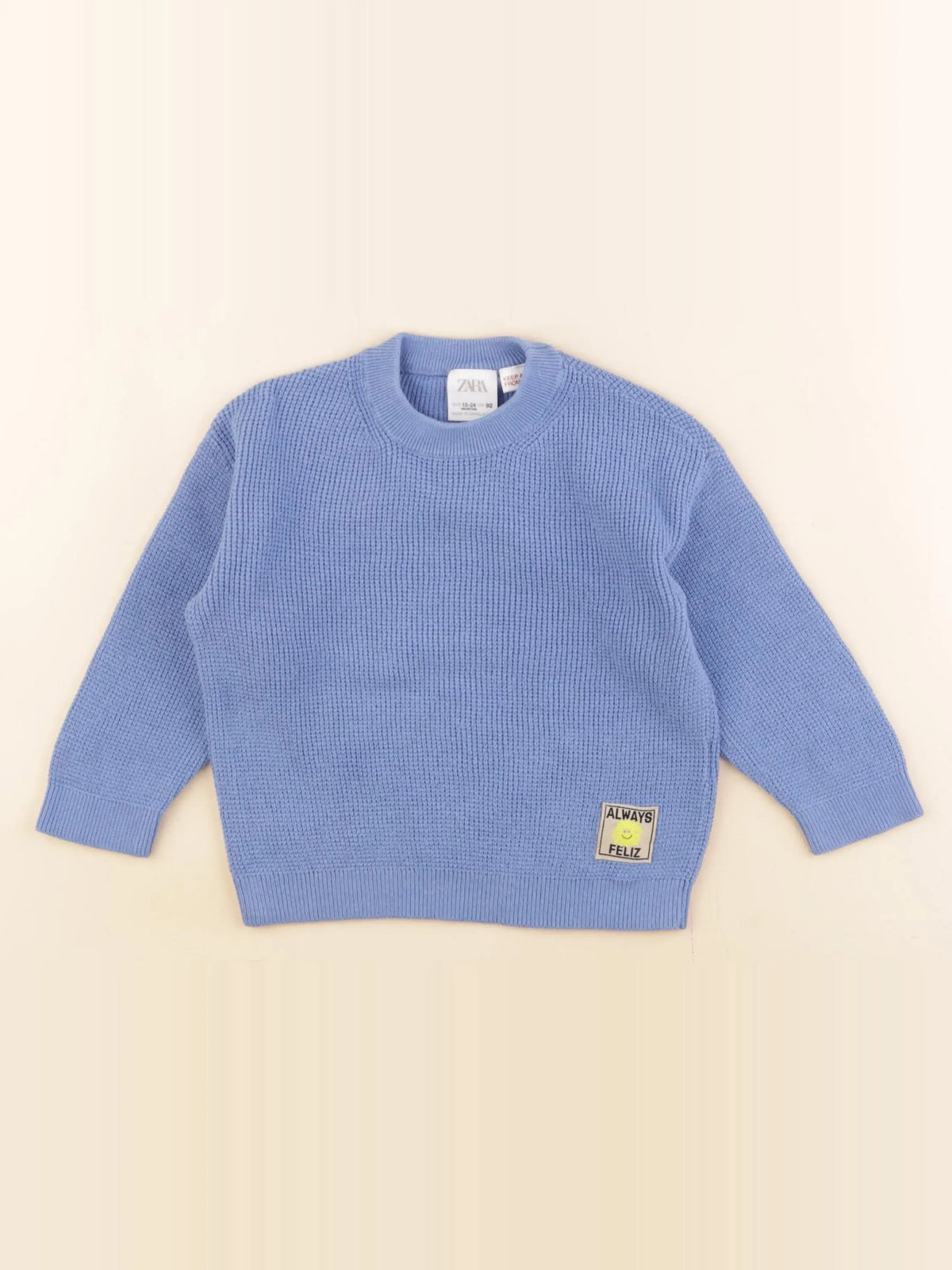 Zara - pull bleu - 18/24 mois