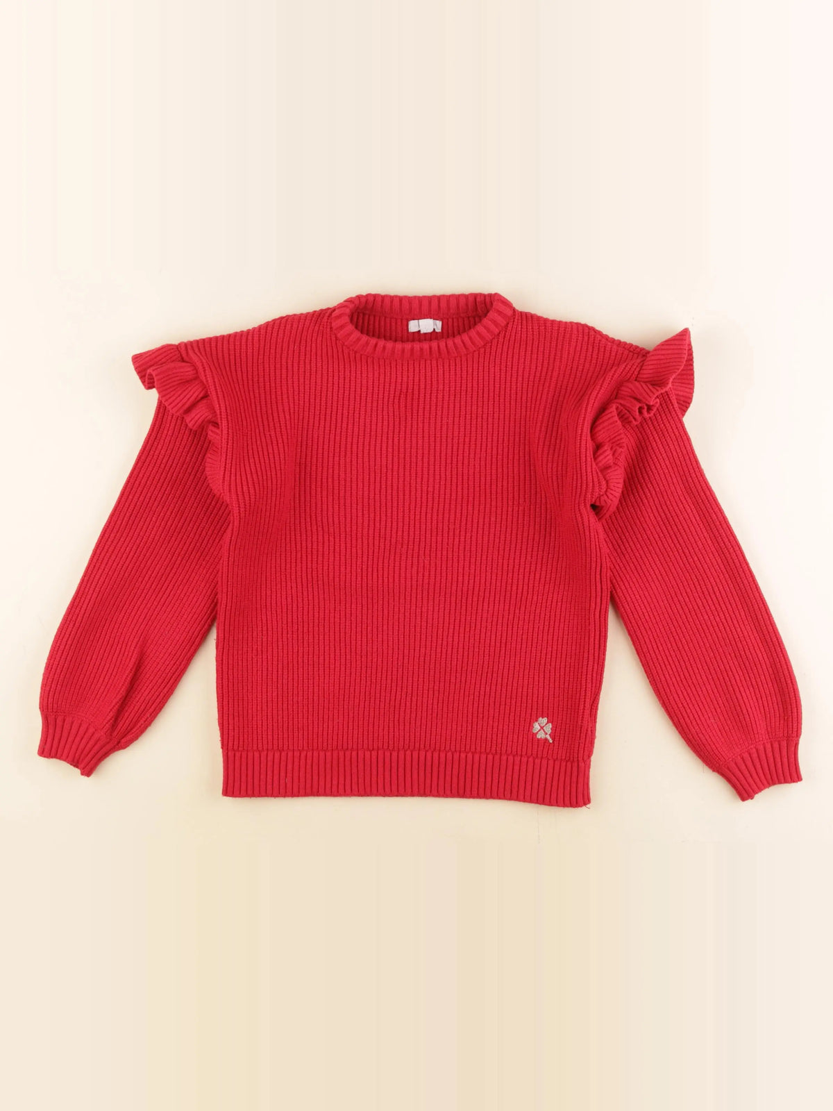 Vertbaudet - pull rouge - 10 ans