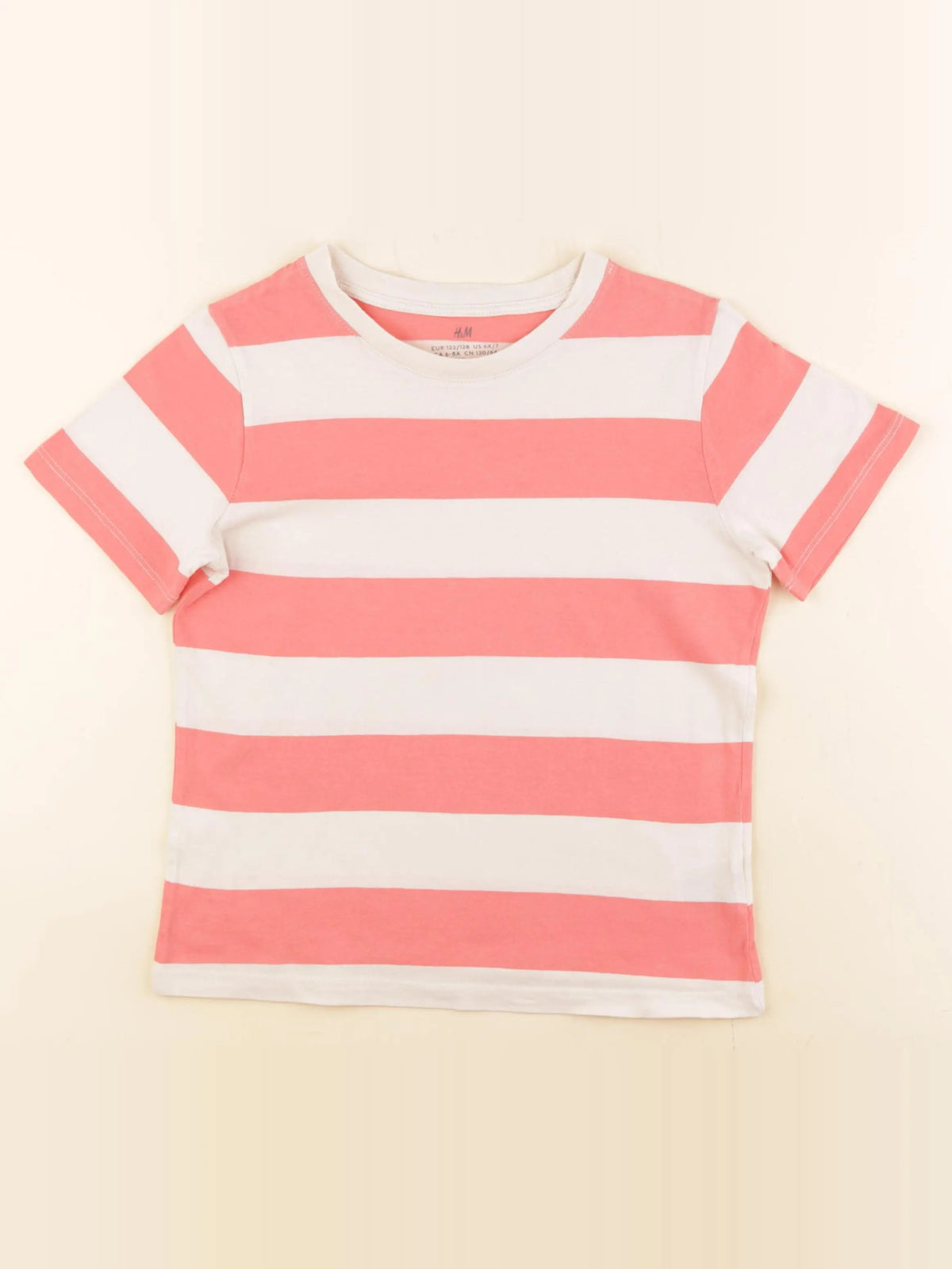 H&M - tee-shirt rose - 6/8 ans