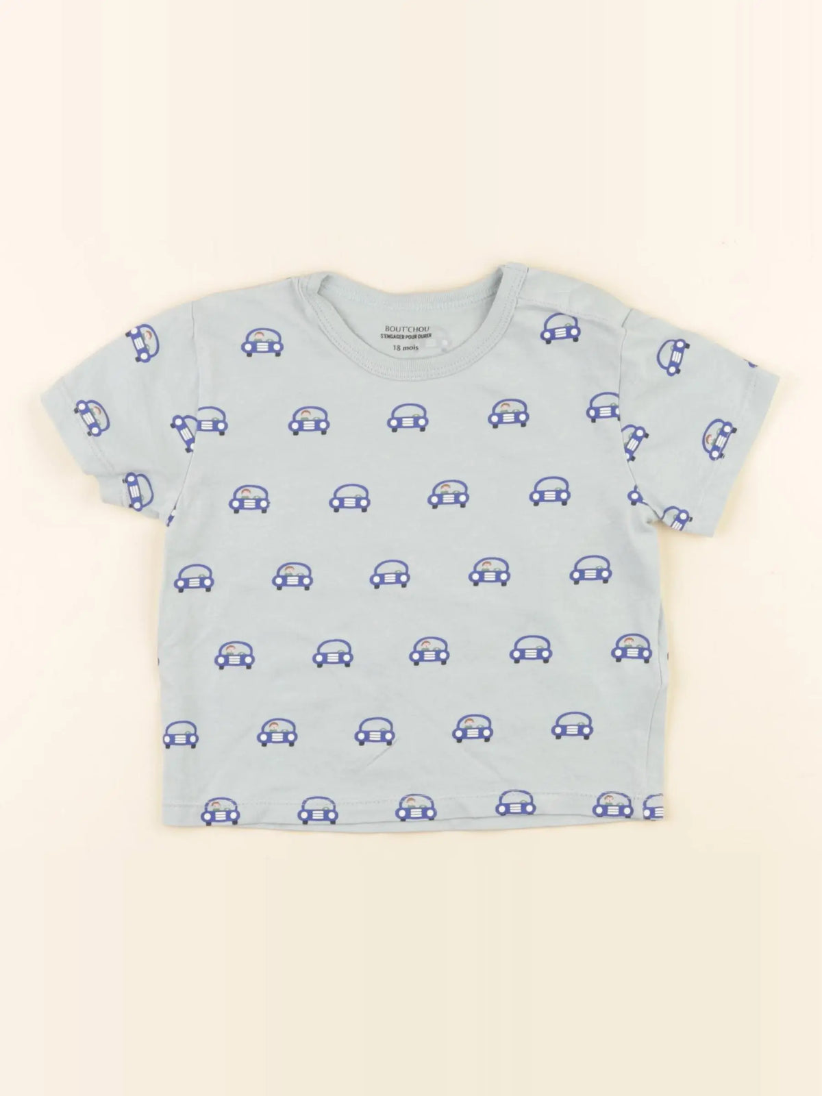 Boutchou - tee-shirt bleu, vert - 18 mois
