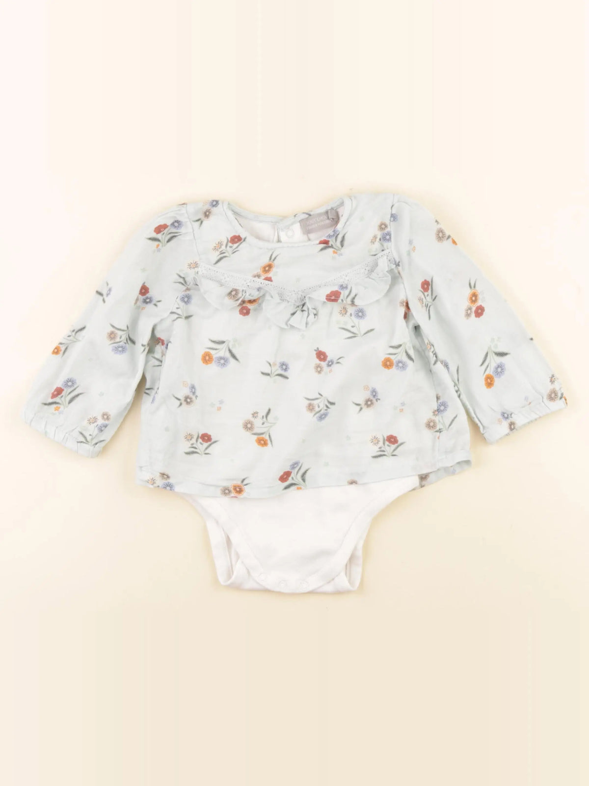 Boutchou - body blouse vert - 9 mois
