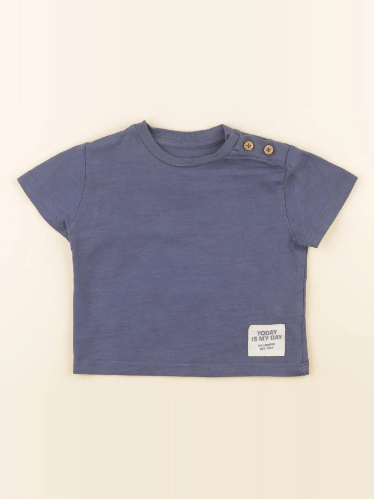 Boutchou - tee-shirt bleu - 9 mois