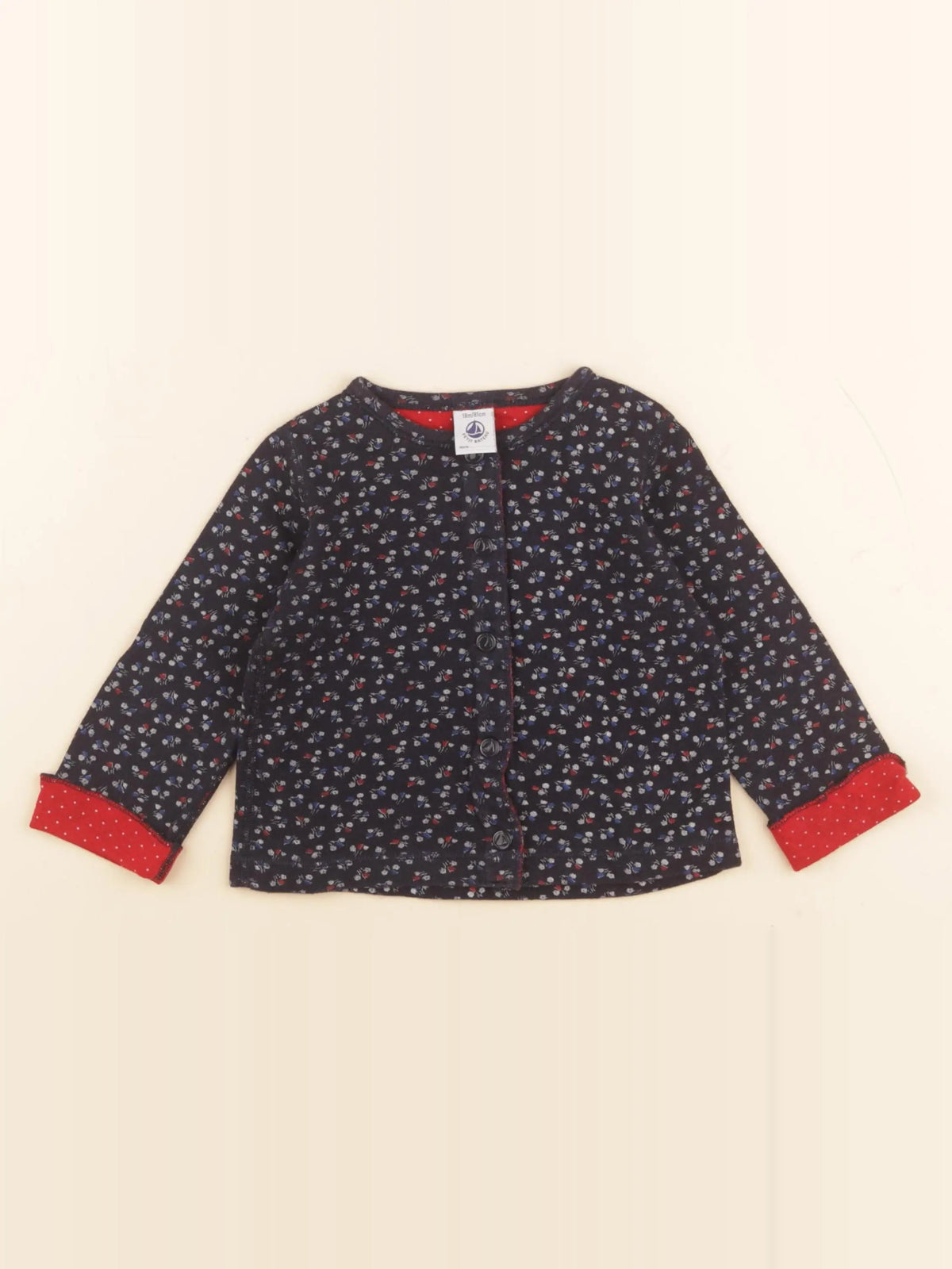 Petit Bateau - gilet bleu - 18 mois