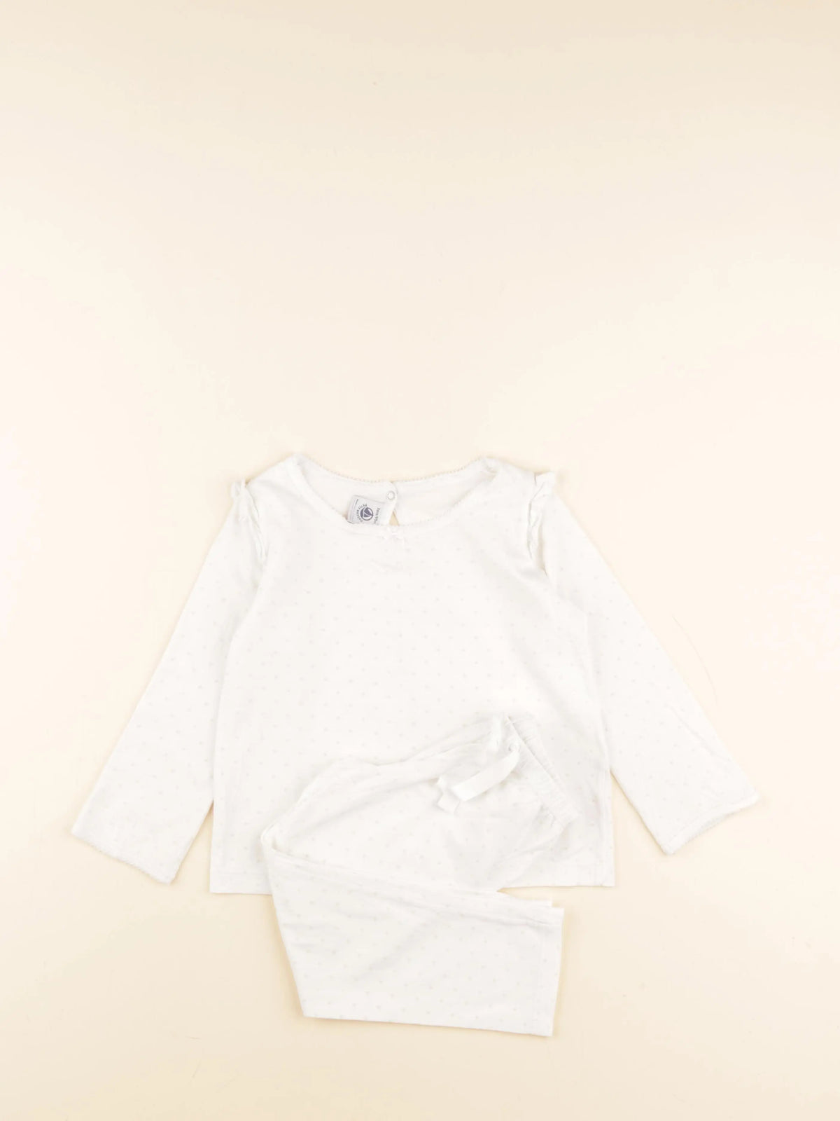 Petit Bateau - pyjama coton blanc - 3 ans