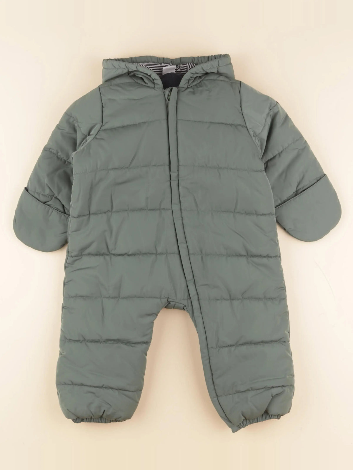 Petit Bateau - combi-pilote vert - 18 mois