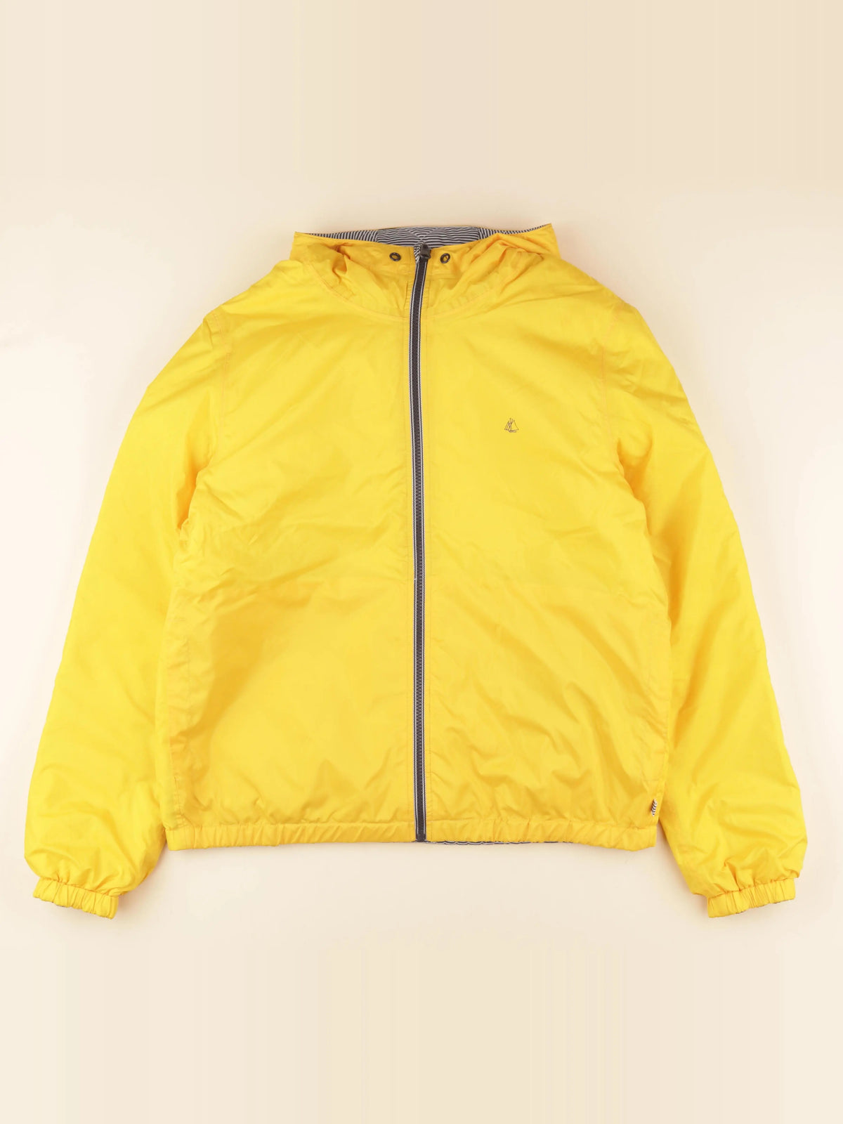 Petit Bateau - coupe-vent réversible bleu, jaune - 16 ans