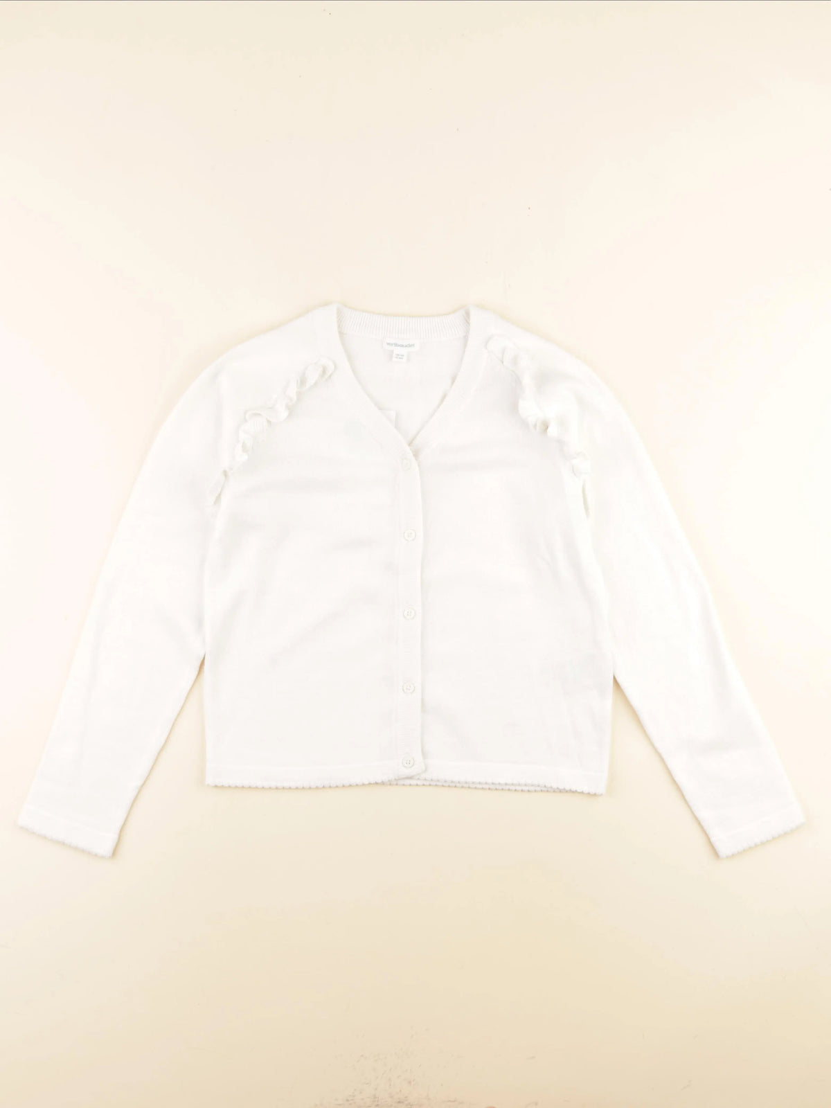 Vertbaudet - gilet blanc - 10 ans