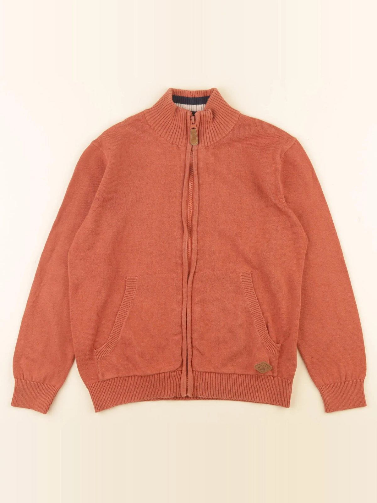 Vertbaudet - gilet orange - 10 ans