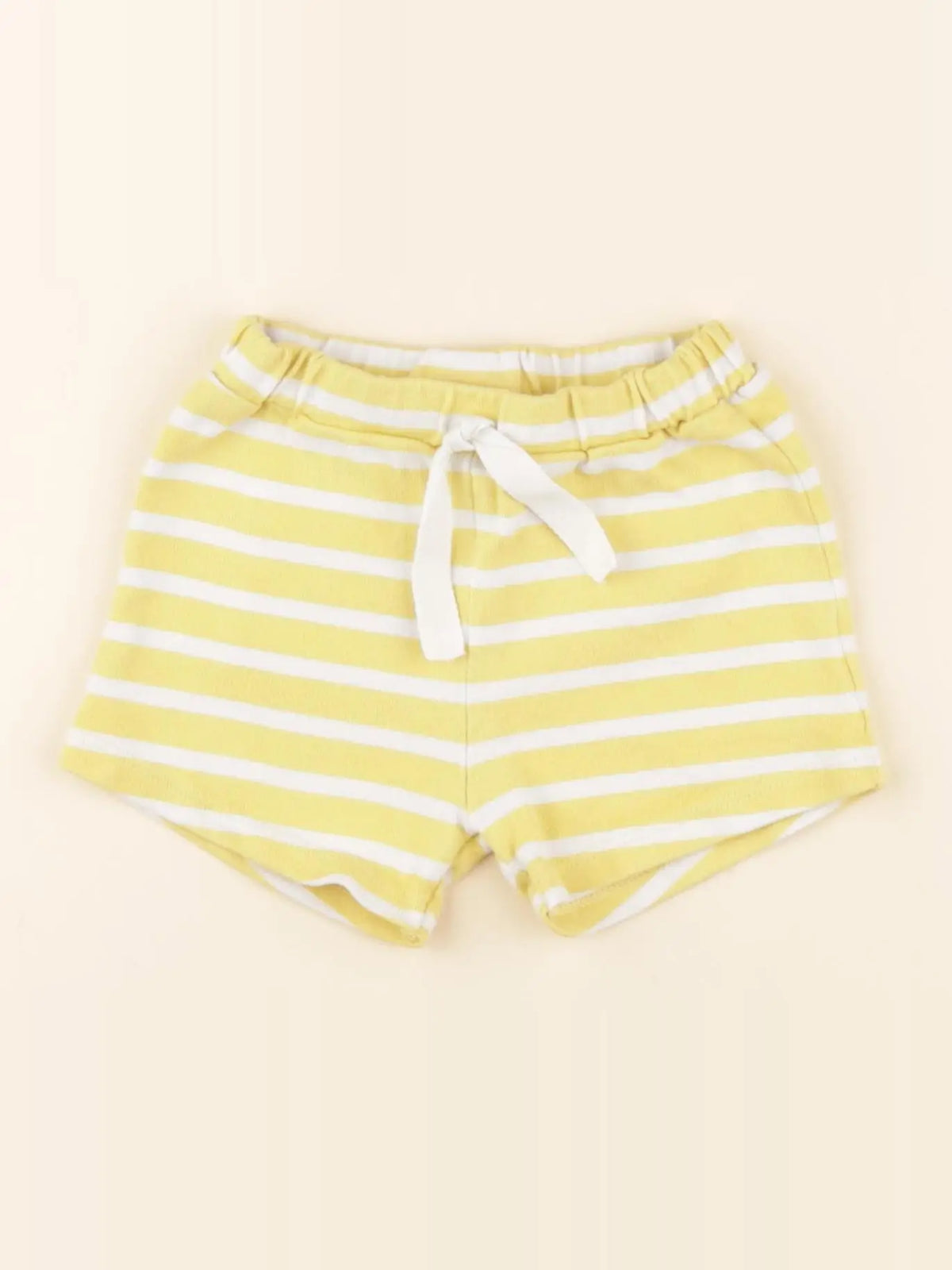 Petit Bateau - short blanc, jaune - 18 mois