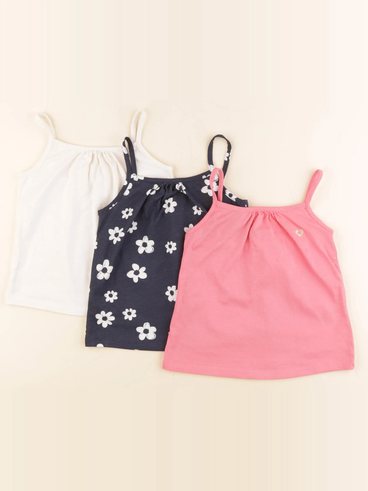 Vertbaudet - lot de 3 débardeurs multicolore - 3 ans