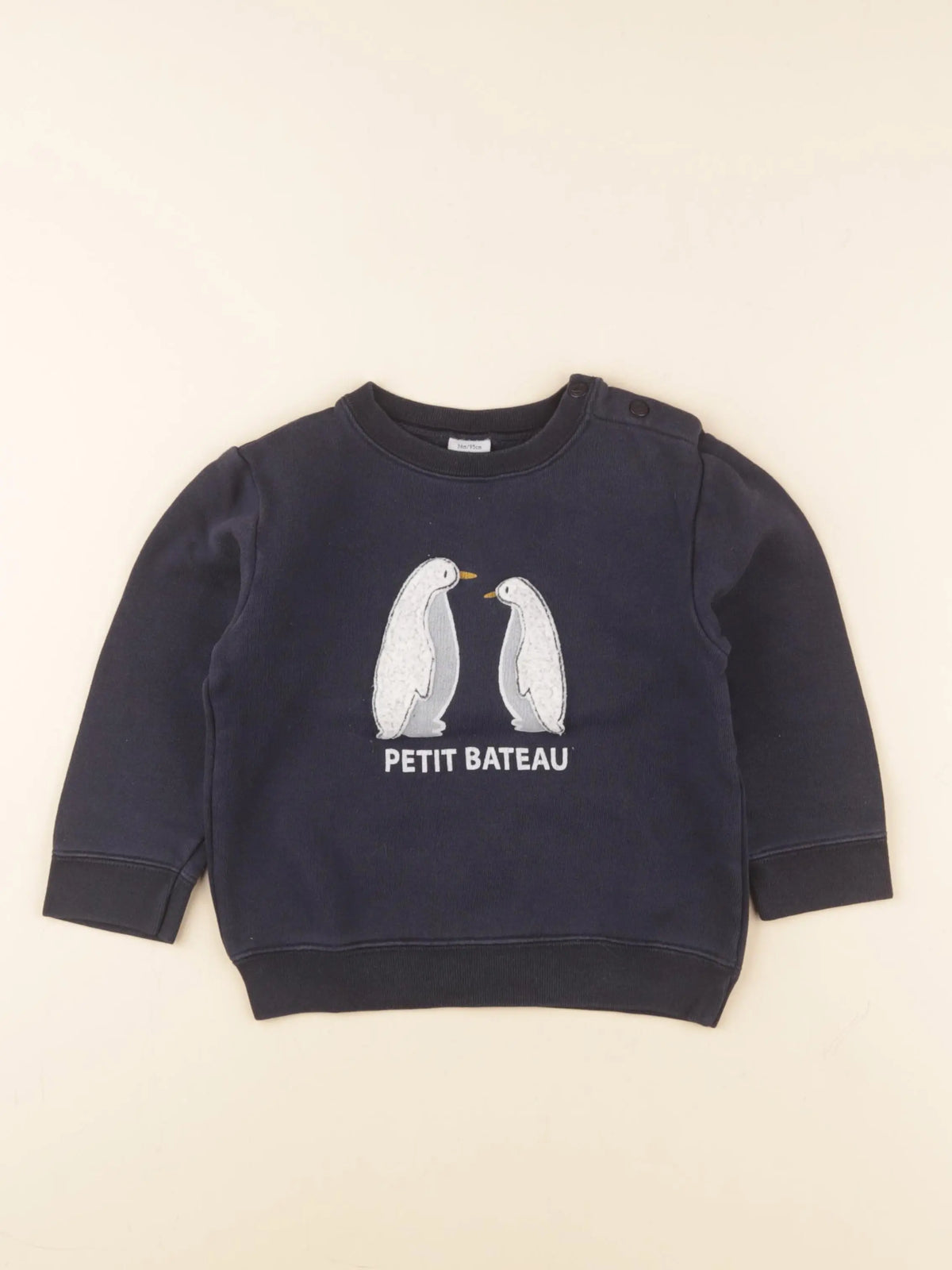 Petit Bateau - sweat bleu - 3 ans