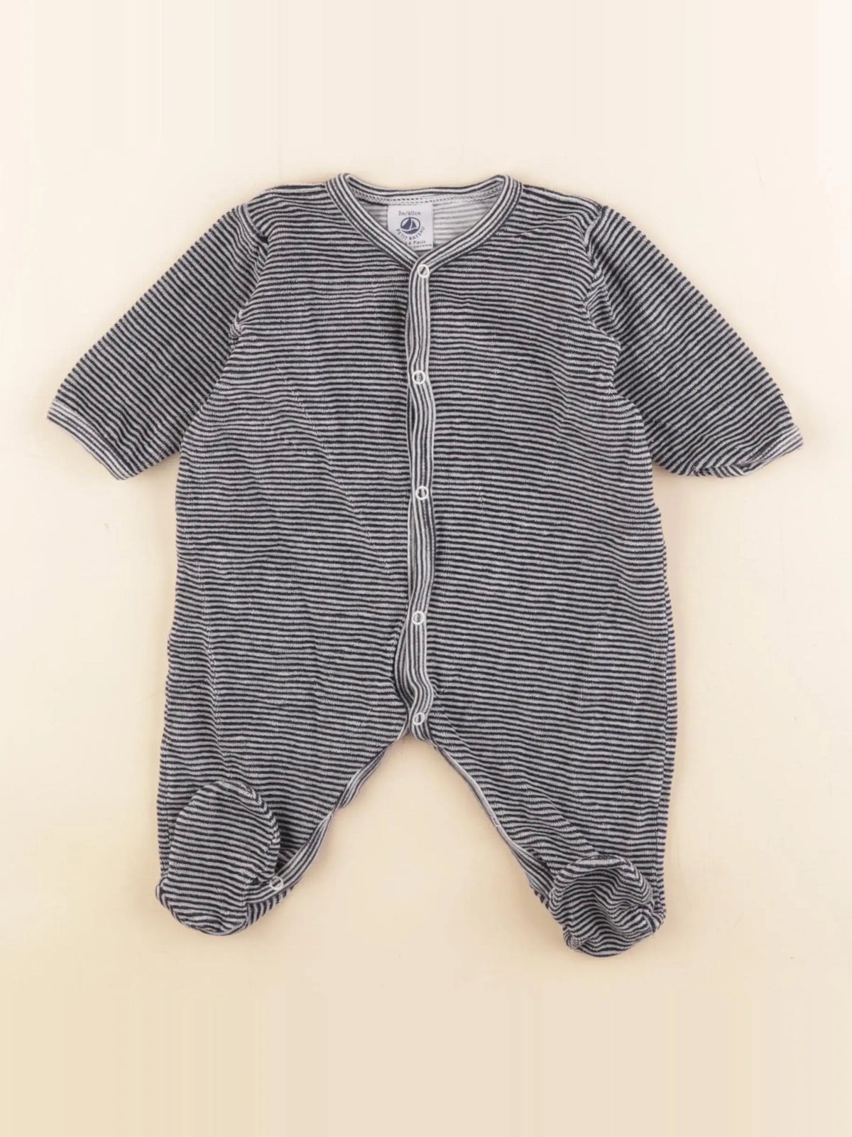Petit Bateau - pyjama velours multicolore - 3 mois