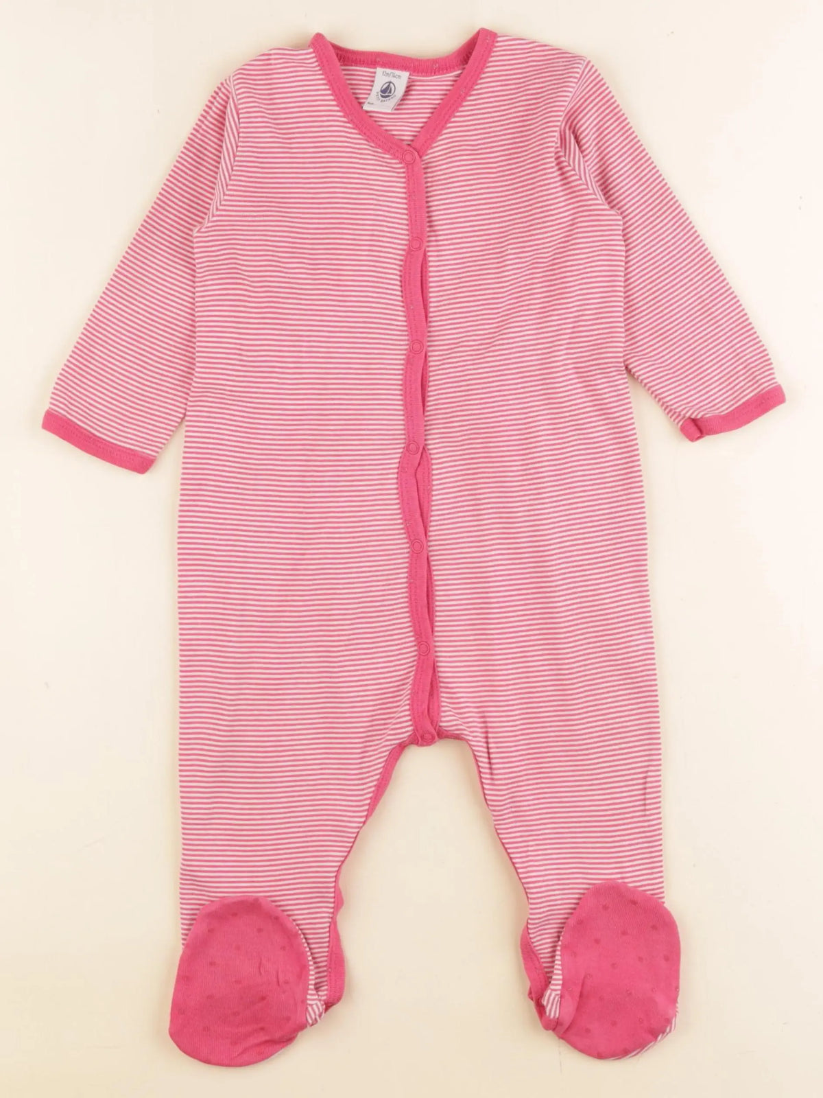 Petit Bateau - pyjama coton rose - 12 mois
