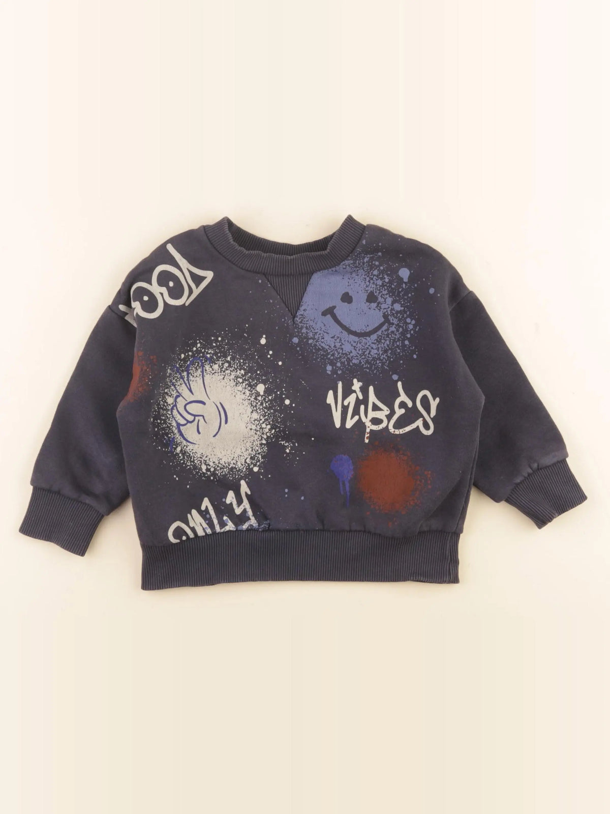 Vertbaudet - sweat bleu - 2 ans