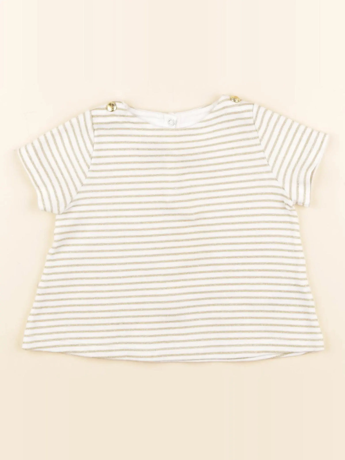Petit Bateau - tee-shirt or - 12 mois