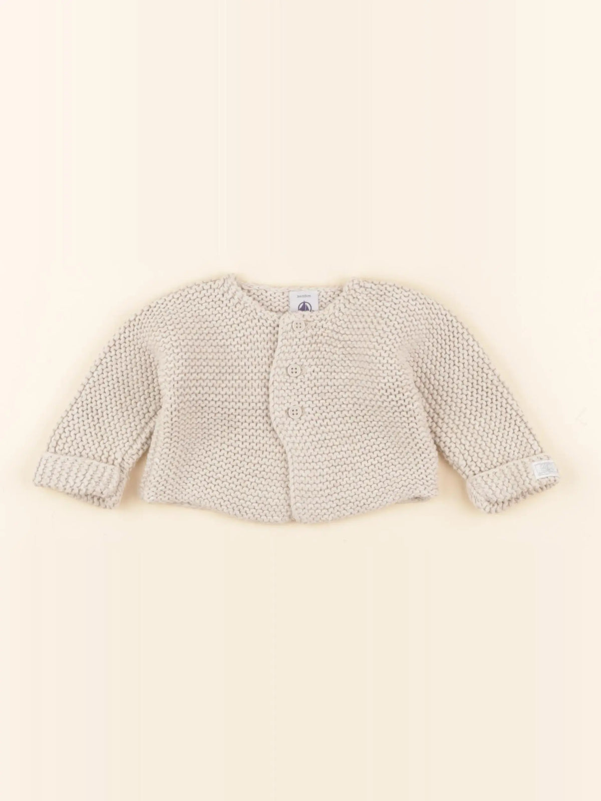 Petit Bateau - gilet beige - 3 mois