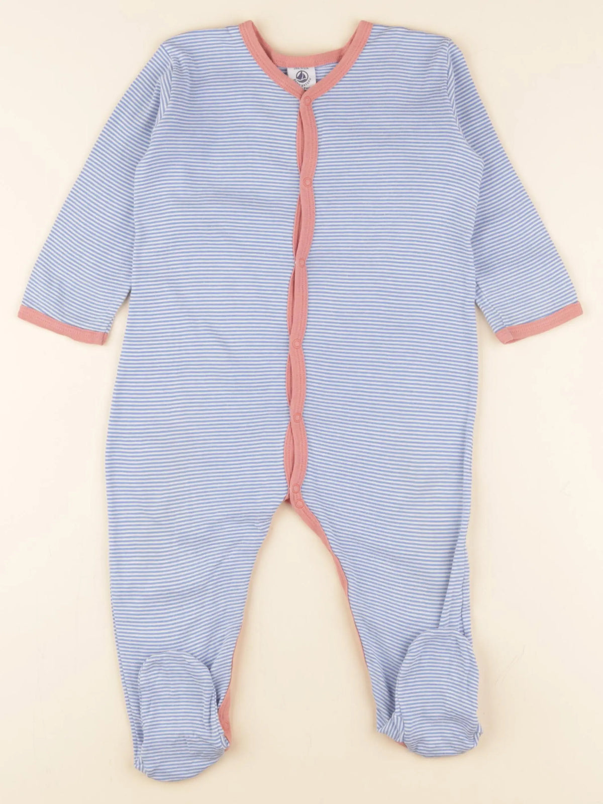 Petit Bateau - pyjama coton bleu - 18 mois