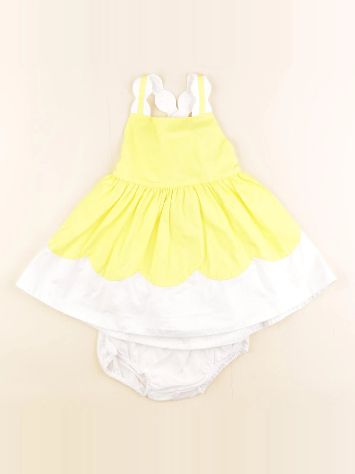 Jacadi - robe blanc, jaune - 18 mois