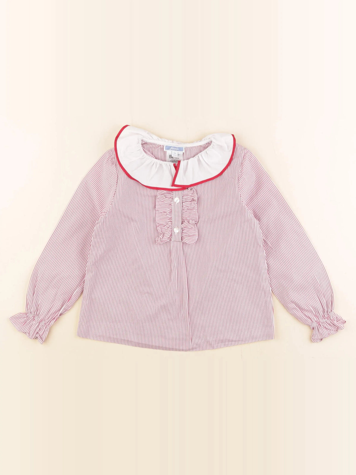 Jacadi - blouse blanc, rouge - 6 ans
