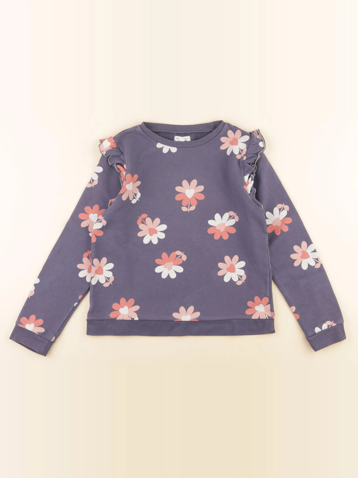 Vertbaudet - sweat violet - 10 ans