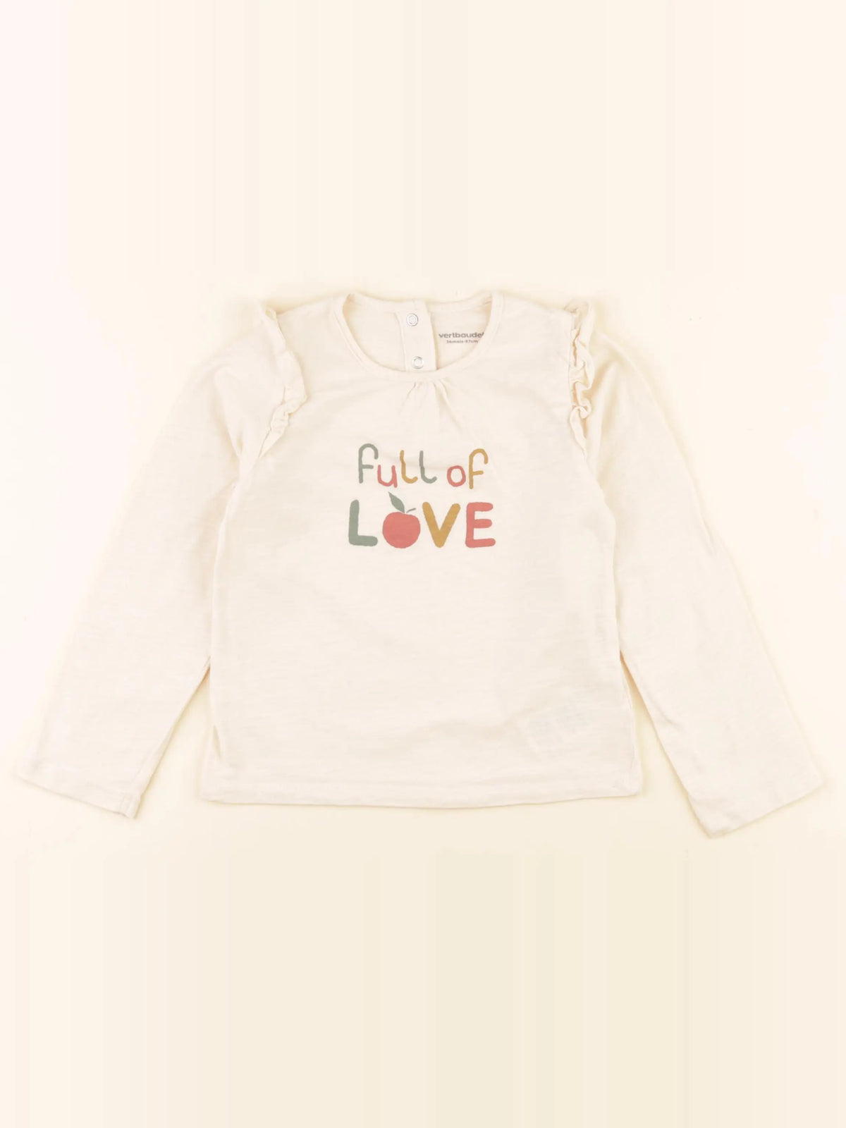 Vertbaudet - tee-shirt beige - 36 mois