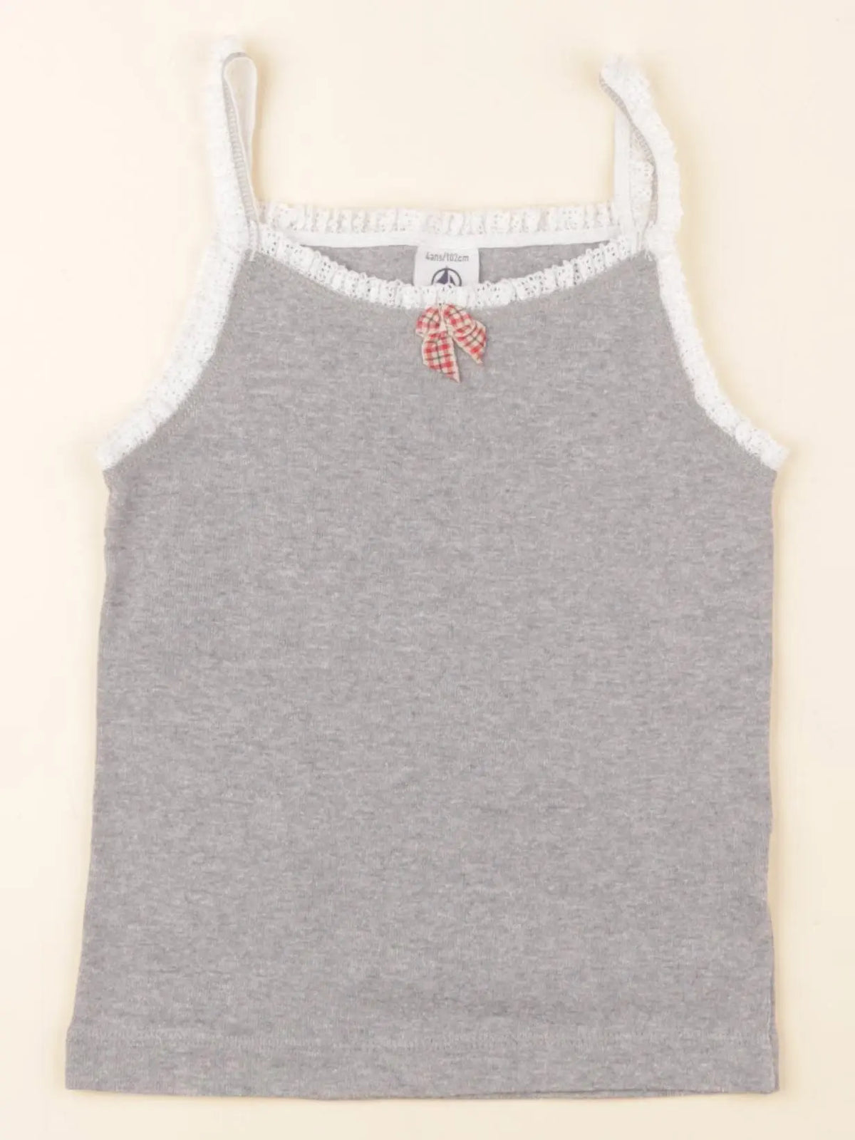 Petit Bateau - maillot de corps gris - 4 ans