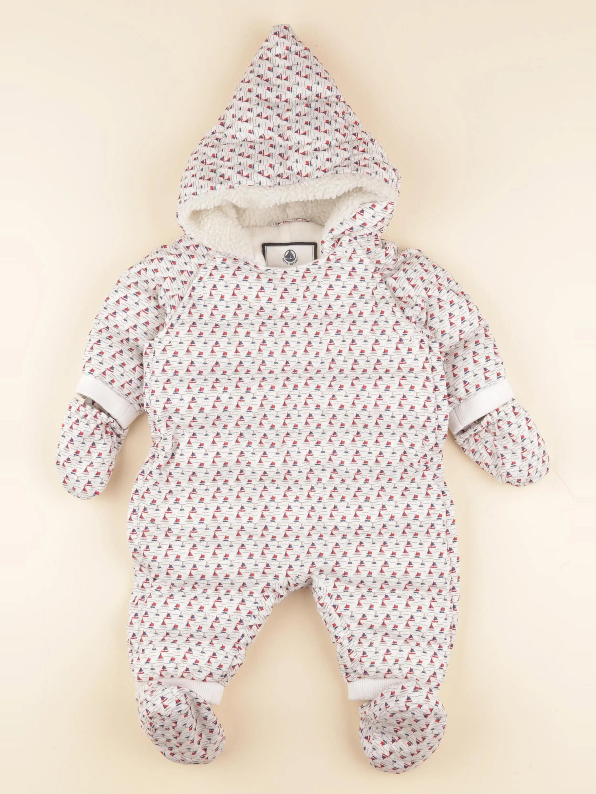 Petit Bateau - combi-pilote multicolore - 3 mois